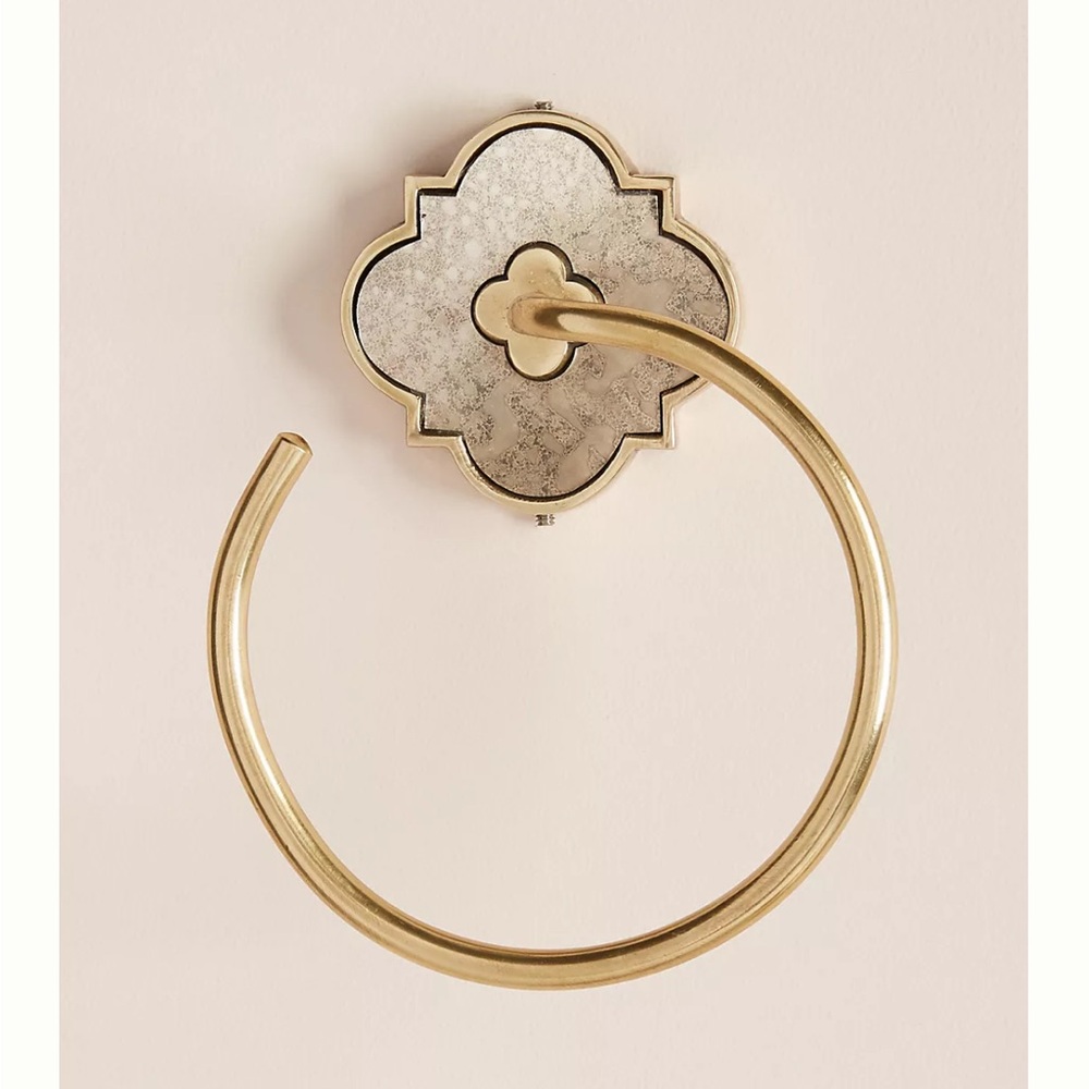 Anthropologie Gold Towel Ring